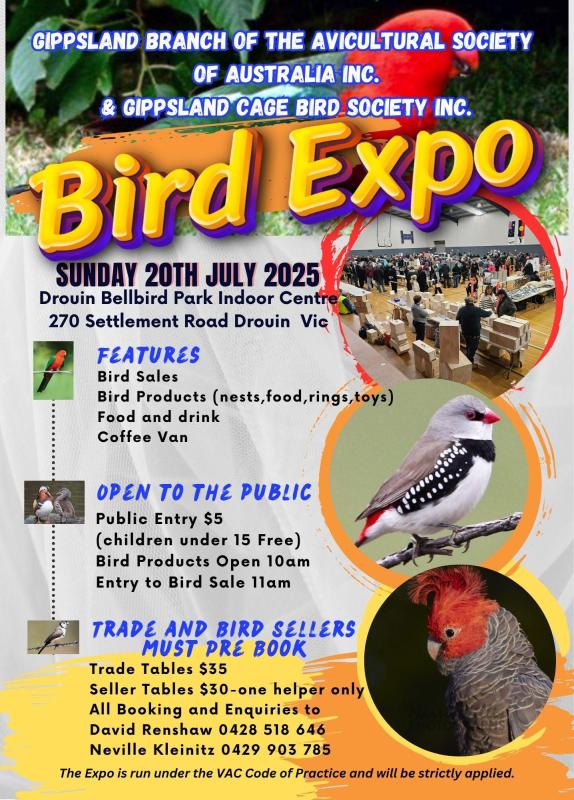 GIPPSLAND BIRD EXPO/SALE