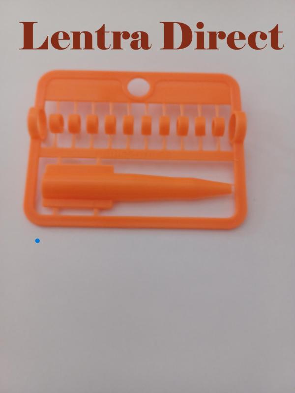 E-Z Split plastic bands 6.0mm ID Mixed Colours 12 Pack Card one colour