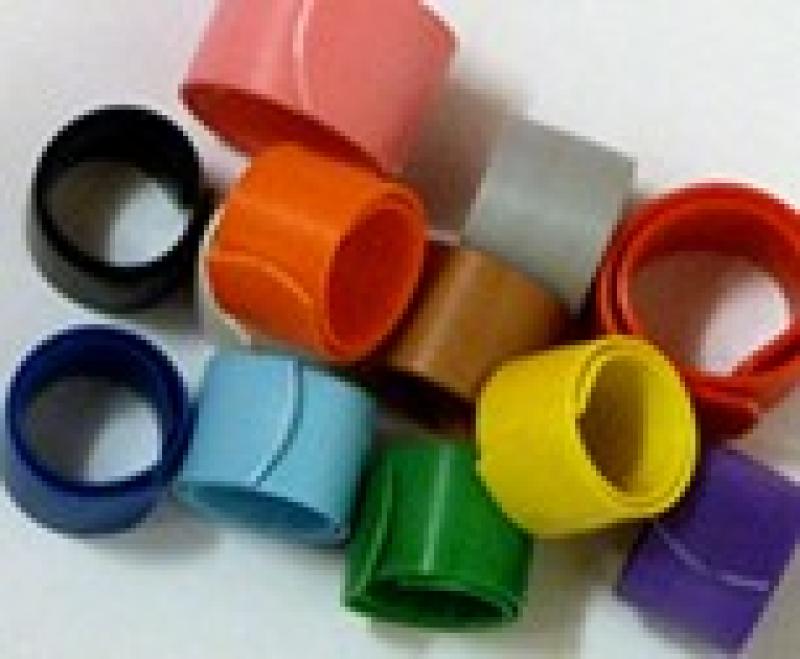 Flat Coiled wrap around plastic bands 5.5mm ID & 6.5mm ID