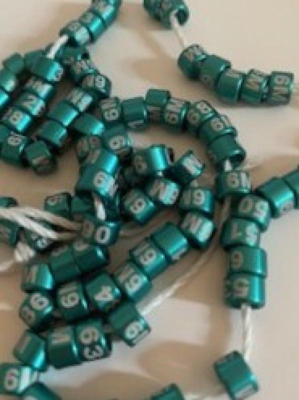 CLOSED Large Show budgie rings Leg Bands Alum Numbered GREEN 2026 colour 4.5mm