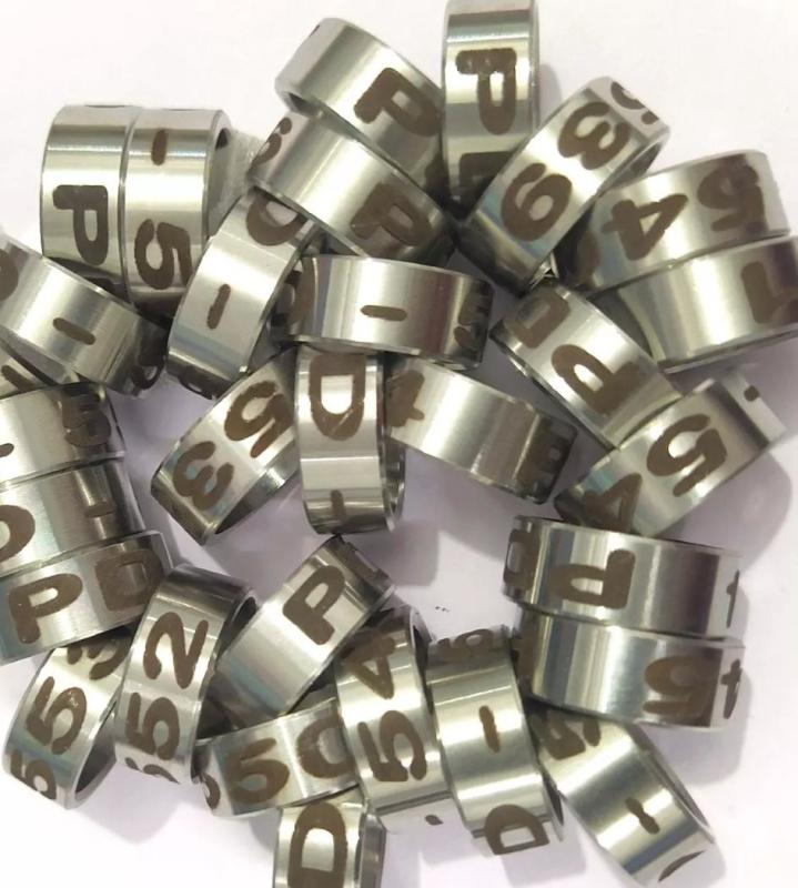 Leg Bands Stainless Steel Laser Numbered CLOSED or SPLIT