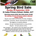 Canberra Finch Club Spring Birdsale